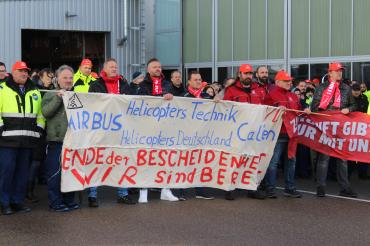 Airbus Helicopters IG Metall Kundgebung 