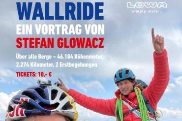 Flyer für den Vortrag von Stefan Glowacz.