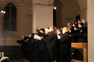 Die Chöre: der Landesjugendchor Thüringen und das Vokalensemble Crescendo in einem Gemeinschaftskonzert.