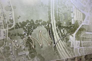 Der Siegerentwurf sieht eine Brücke mit Aussichtsbalkon am Schellenberg vor.