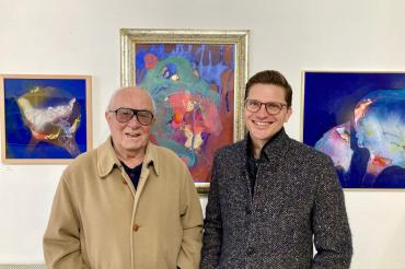 David Wittner gratuliert Mobby Ehrentreich zum 50-jährigen Jubiläum.