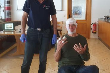 Das Bild zeigt den Ersthelfer-Kurs des SV Wechingen.