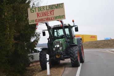 Bauernproteste entlang der B2