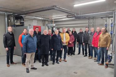 Inbetriebnahme der neuen Hachschnitzelheizung. 