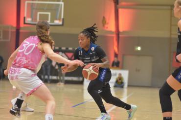 Brandi Beasley zeigte wieder mal eine solide Leistung und führte, zusammen mit ihrer Guard-Kollegin Nicole Brochlitz, die Angels ins Top Four des Deutschen Damenbasketballs.