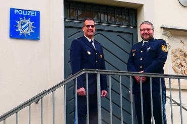 Von links Polizeihauptkommissar Andreas Schröter und Polizeihauptkommissar Werner Mäder.