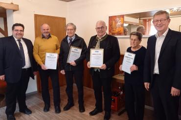 Neujahrsempfang der CSU Oberndorf mit Ernennung von zwei Ehrenmitgliedern.