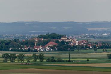 Panoramabild von Wallerstein aus dem Westen.