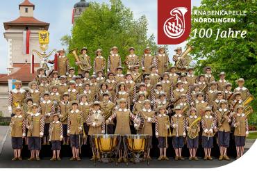 Hier sieht man das CD-Booklet der Knabenkapelle Nördlingen.