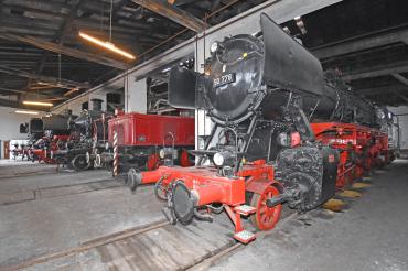 Das Bild zeigt das Bayerische Eisenbahnmuseum.