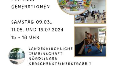 Die Landeskirchliche Gemeinschaft Nördlingen lädt zum Spielenachmittag in Nördlingen ein.