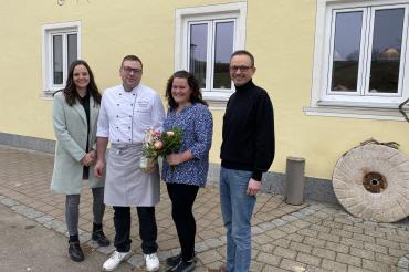 Bürgermeister Dr. Drexler und Alexander Trollmann mit seiner Frau
