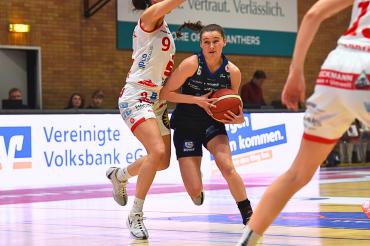 Unter anderem Nicole Brochlitz übernahm in der wichtigen Phase des Spiels Verantwortung und sicherte sich den elften Saisonsieg mit den Angels.