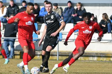 Daniel Biermann (links) und Marc Sodji im Zusammenspiel, danach fällt das Tor.