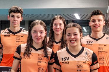 Luca Schreitmüller, Chiara und Giulia Göttler, Julia Weiland und Luis Rühl.