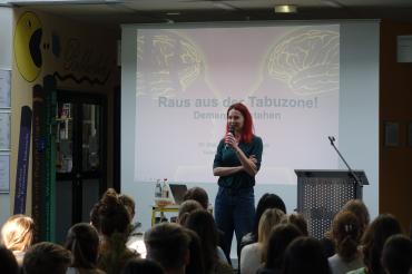 Vortrag Demenz an der Hans-Leipelt-Schule.