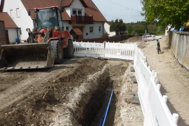 Straße die Aufgerissen wurde