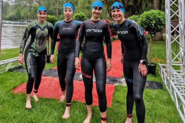 Von links das Erfolgsquartett Lea Büsch, Elisabeth Haupt, Julia Weiland und Linda Simon