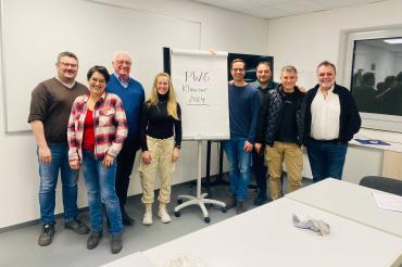 vlnr: Alexander Deffner, Susanne Vierkorn, Helmut Beyschlag, Barbara Wunder, Georg Frank, Peter Romano, Michael Kemnitzer, Johannes Ziegelmeier. 