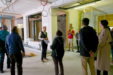 Das Bild gewährt Einblick in die Baustelle der Krone Oettingen.