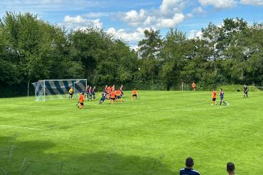 Hier sieht man einen Eckball.