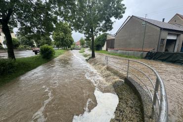 Überflutung Ebermergen