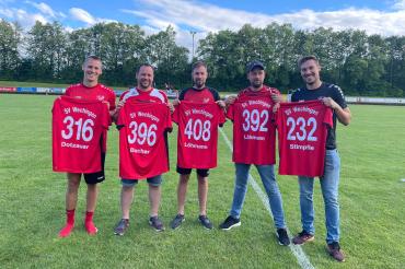 Auf dem Bild von links, Philipp Dotzauer (316), Stefan Bucher (396), Thomas Löhmann (408), Andreas Löhmann (392), Stephan Stimpfle (232). Es fehlen Ingo Beck (259) und Marcel Schuster (312)