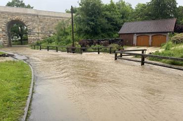 Überflutung in Ebermergen