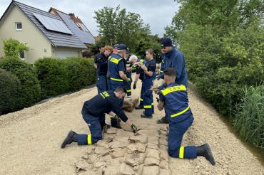 Hochwasser 2024 Behelfsdamm Auchsesheim