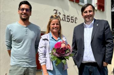 Familie Wetetmann und 1. Vorsitzender Axel Schönmüller