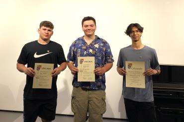 v. l. Paul Schnehle, Maximo Schulz, Johannes Buchmann, es fehlt: Maximilian Grasse, Maximilian Götz