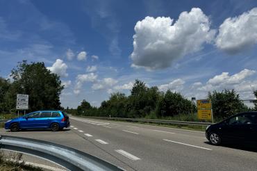 Die Anschlussstelle Industriestraße Donauwörth.