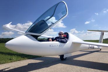 Wolfgang Köckeis im Segelflieger