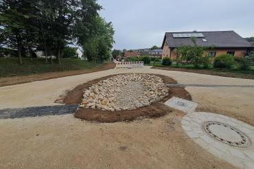 Hier sieht man die Baumaßnahmen am Wemdinger Schützenring.