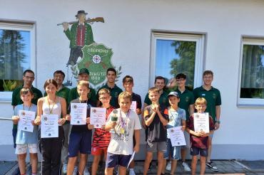 Glückliche Gesichter beim Ferienprogramm des Schützenvereins Oberndorf. 
