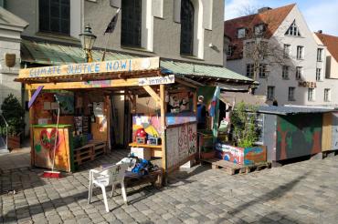Vorbild für die Nördlinger Aktivist*innen ist das Klimacamp am Augsburger Rathausplatz. 