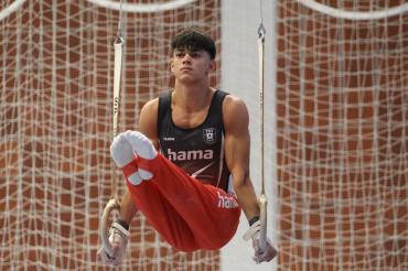 Topscorer Oakley Banks (GBR) an den Ringen