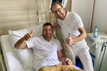 Polospieler Hernan Zapata und Professor Dr. Alexander T. Wild