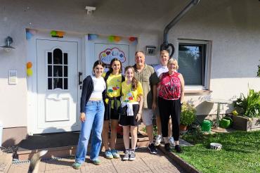 Gastfamilie bei Ankunft Gasttochter