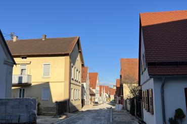 Das Bild zeigt die Baustelle in der Henkergasse.
