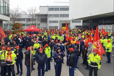 Warnstreik der Firma Airbus