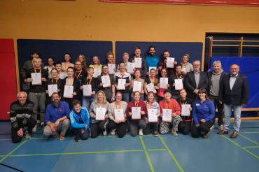 Sieben Vereine im Landkreis können sich über 13 neue lizenzierte Übungsleiter freuen. Die anderen Teilnehmer kommen aus den umliegenden Landkreisen.