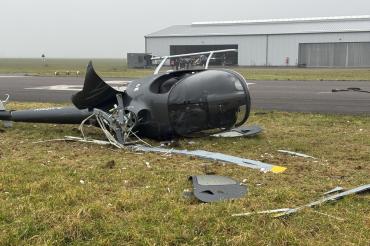 In Genderkingen kam es zu einem Unfall mit einem Hubschrauber.