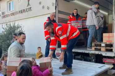 Übergabe Pakete Rumänien