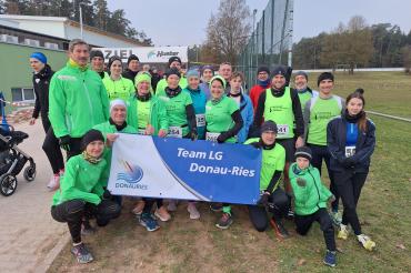 Die Läufer aus dem Ries freuen sich vor dem Start auf den Jahresabschluss.