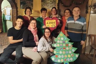 Hier sieht man die Spendensumme.