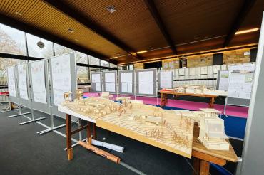 Noch bis Sonntag, 9. Februar können Interessierte die Ausstellung „Planen in Zeiten der Umbaukultur, Ausstellung architektonischer Ideen zur Zukunft des Almarin“ besuchen. 