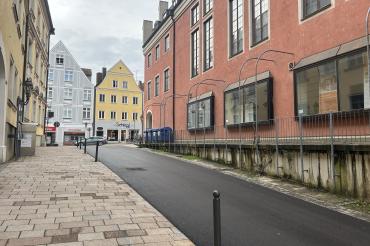 Blick auf den Merkurplatz in Donauwörth. 
