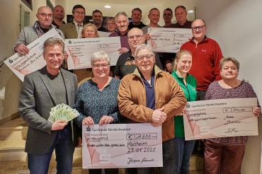 Das Bild zeigt die Spenden des Vereines