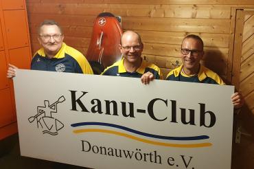 3 Mitglieder des Kanu-Clubs Donauwörth